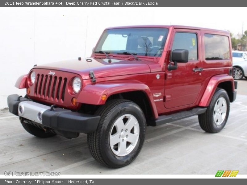 Deep Cherry Red Crystal Pearl / Black/Dark Saddle 2011 Jeep Wrangler Sahara 4x4