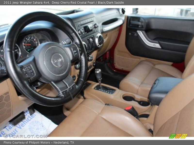 Deep Cherry Red Crystal Pearl / Black/Dark Saddle 2011 Jeep Wrangler Sahara 4x4