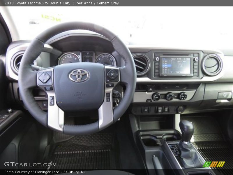 Super White / Cement Gray 2018 Toyota Tacoma SR5 Double Cab