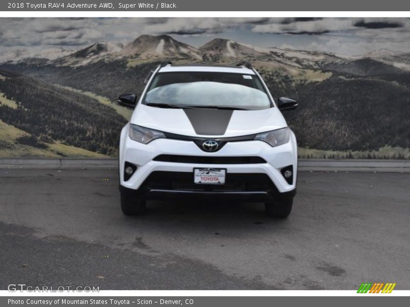 Super White / Black 2018 Toyota RAV4 Adventure AWD