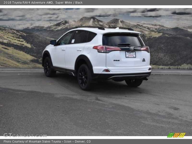 Super White / Black 2018 Toyota RAV4 Adventure AWD