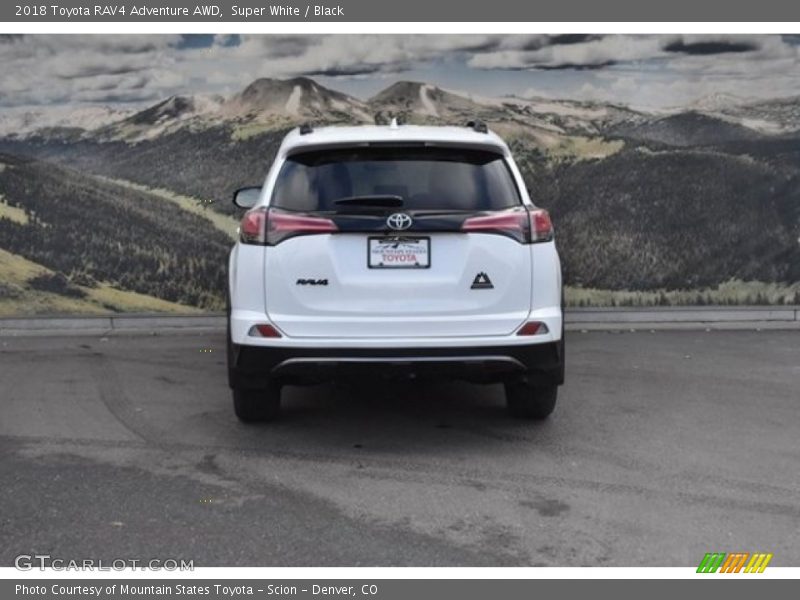 Super White / Black 2018 Toyota RAV4 Adventure AWD