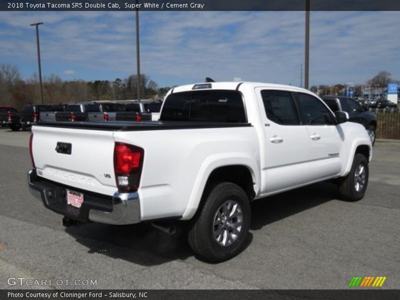 Super White / Cement Gray 2018 Toyota Tacoma SR5 Double Cab
