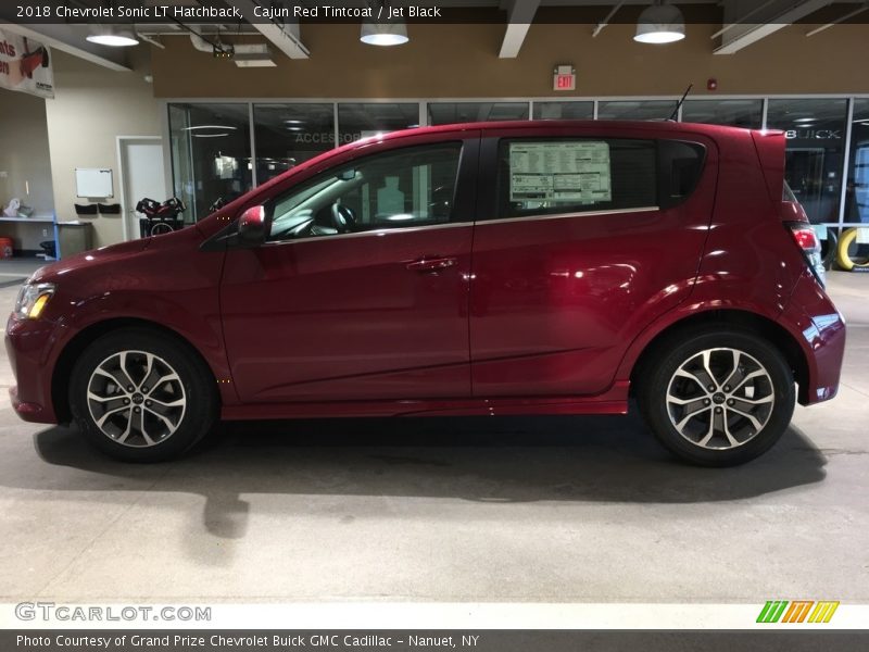 Cajun Red Tintcoat / Jet Black 2018 Chevrolet Sonic LT Hatchback