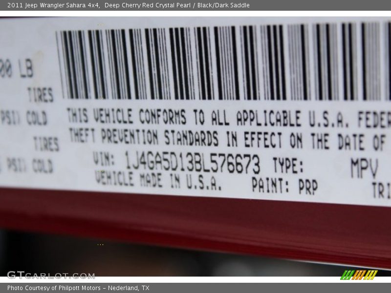 Deep Cherry Red Crystal Pearl / Black/Dark Saddle 2011 Jeep Wrangler Sahara 4x4