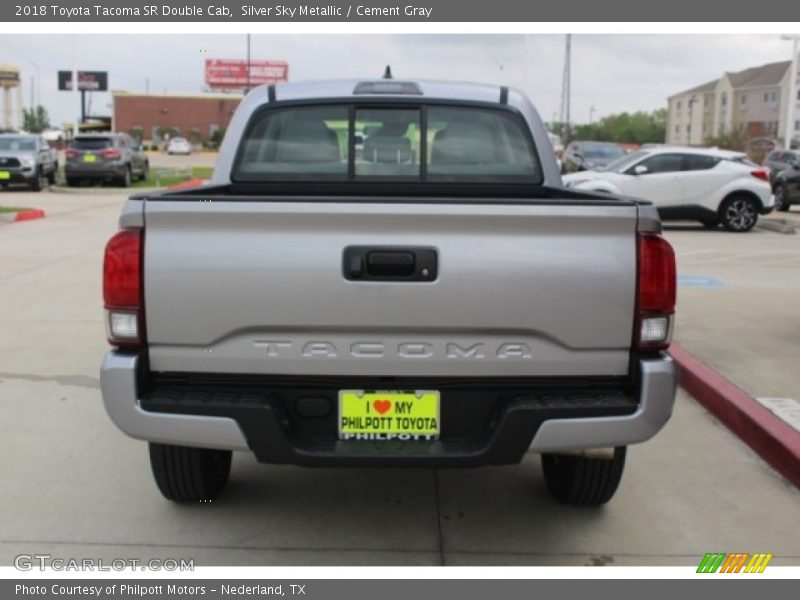 Silver Sky Metallic / Cement Gray 2018 Toyota Tacoma SR Double Cab