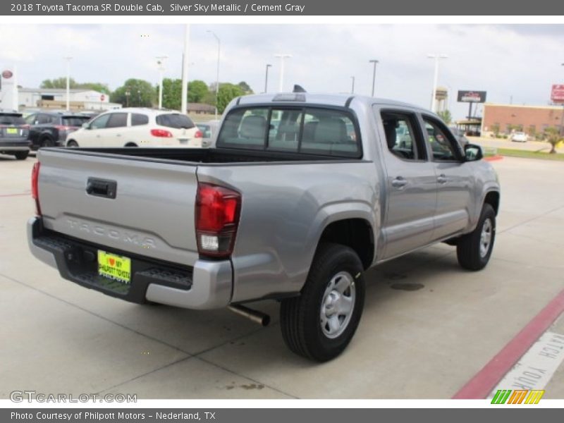 Silver Sky Metallic / Cement Gray 2018 Toyota Tacoma SR Double Cab