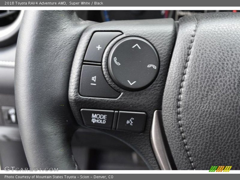 Super White / Black 2018 Toyota RAV4 Adventure AWD