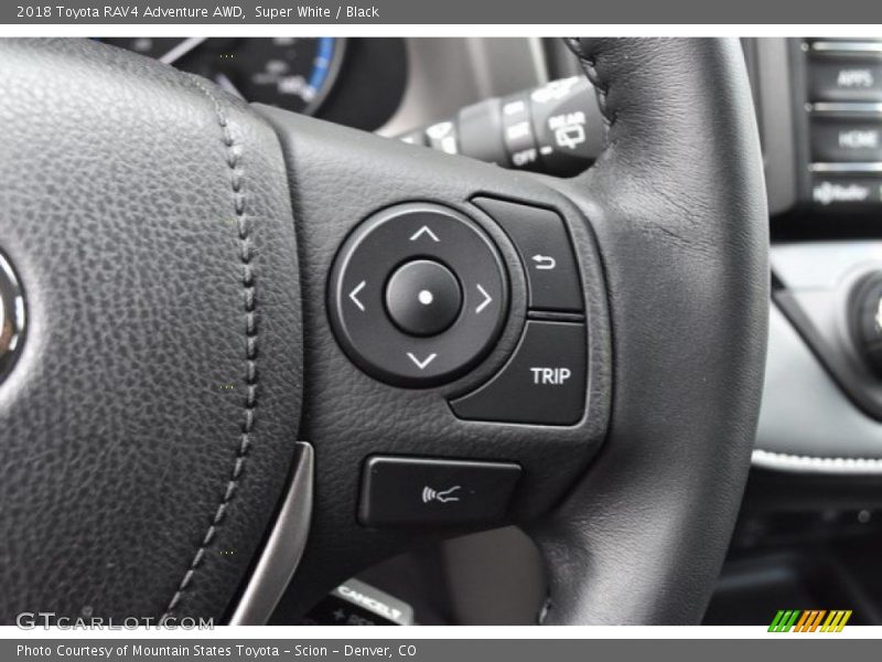 Super White / Black 2018 Toyota RAV4 Adventure AWD