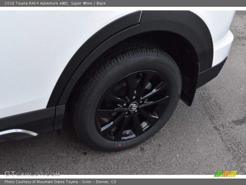 Super White / Black 2018 Toyota RAV4 Adventure AWD