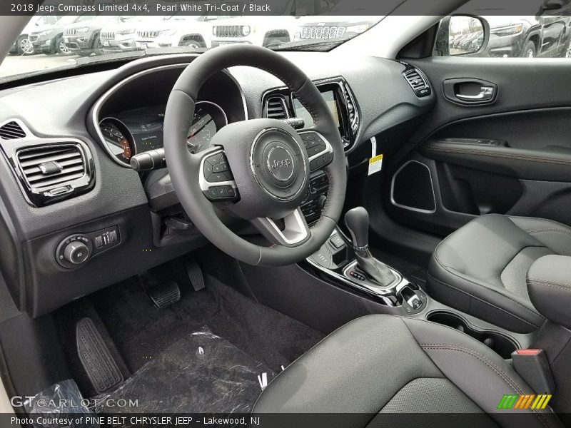 Pearl White Tri–Coat / Black 2018 Jeep Compass Limited 4x4