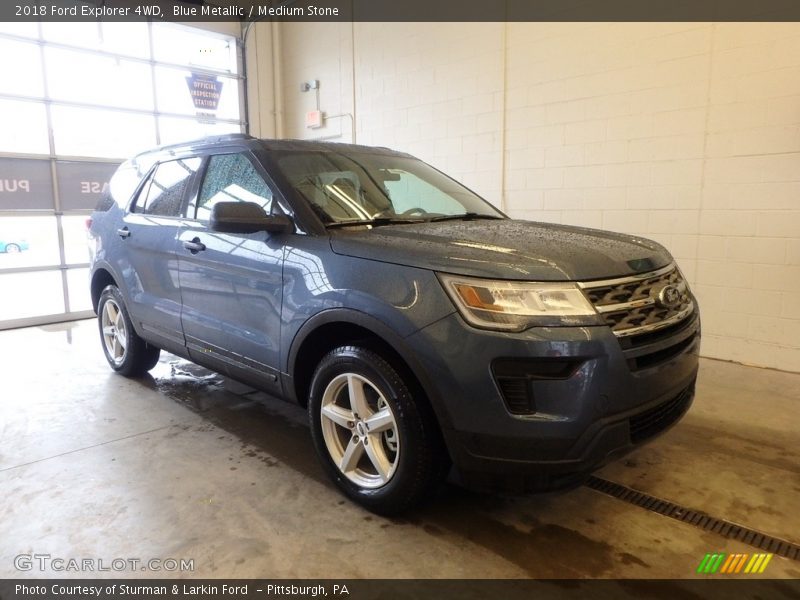 Blue Metallic / Medium Stone 2018 Ford Explorer 4WD