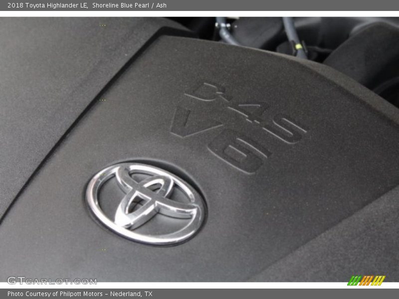 Shoreline Blue Pearl / Ash 2018 Toyota Highlander LE