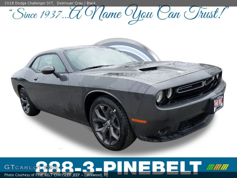 Destroyer Gray / Black 2018 Dodge Challenger SXT