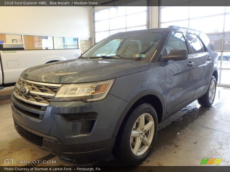 Blue Metallic / Medium Stone 2018 Ford Explorer 4WD