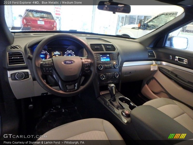 Blue Metallic / Medium Stone 2018 Ford Explorer 4WD