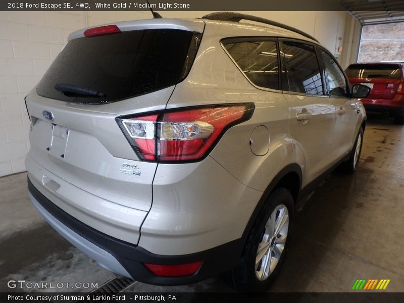 White Gold / Medium Light Stone 2018 Ford Escape SEL 4WD