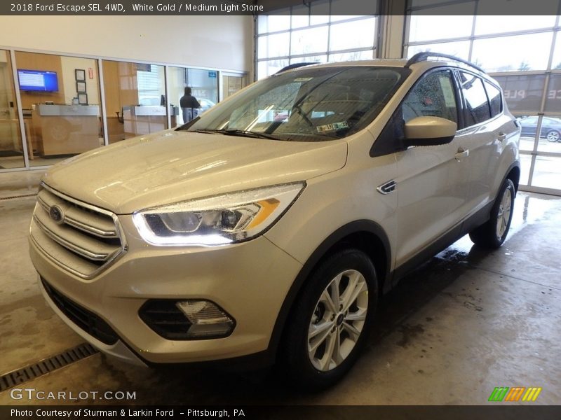 White Gold / Medium Light Stone 2018 Ford Escape SEL 4WD