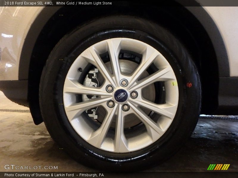 White Gold / Medium Light Stone 2018 Ford Escape SEL 4WD