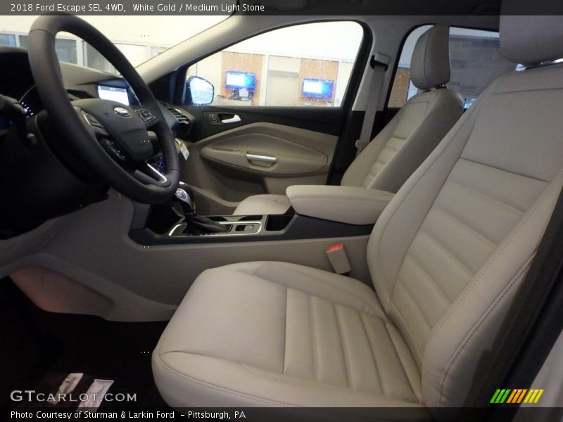 White Gold / Medium Light Stone 2018 Ford Escape SEL 4WD