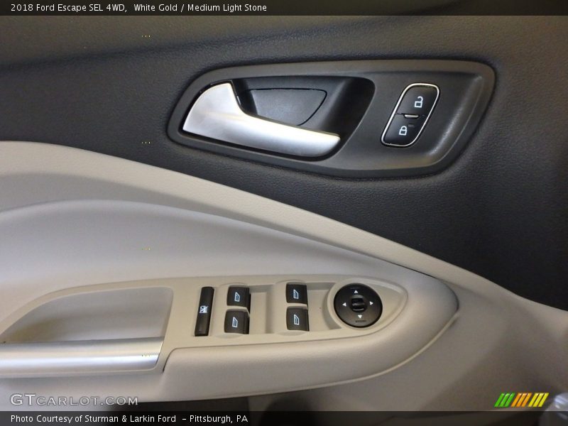 White Gold / Medium Light Stone 2018 Ford Escape SEL 4WD