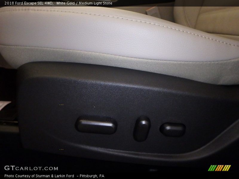 White Gold / Medium Light Stone 2018 Ford Escape SEL 4WD