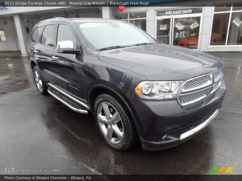 Mineral Gray Metallic / Black/Light Frost Beige 2013 Dodge Durango Citadel AWD