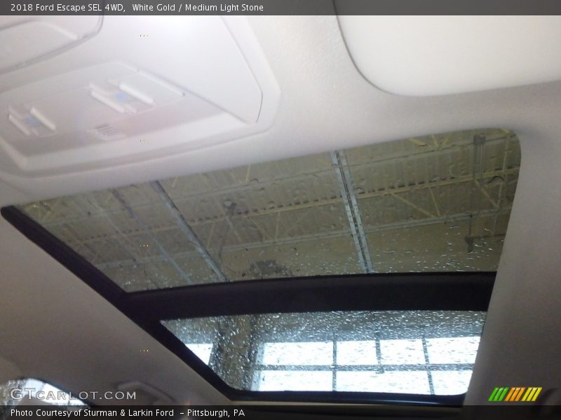 White Gold / Medium Light Stone 2018 Ford Escape SEL 4WD