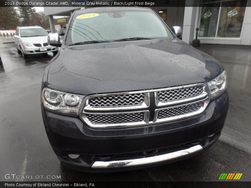 Mineral Gray Metallic / Black/Light Frost Beige 2013 Dodge Durango Citadel AWD
