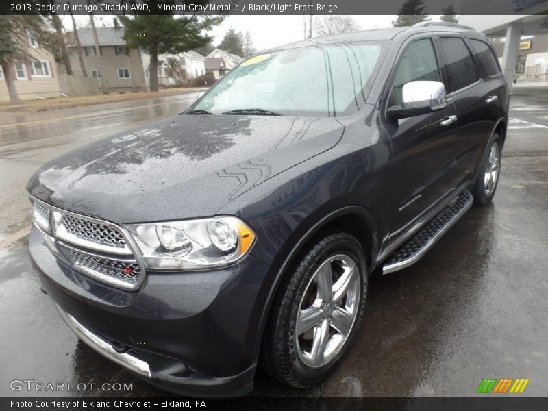 Mineral Gray Metallic / Black/Light Frost Beige 2013 Dodge Durango Citadel AWD