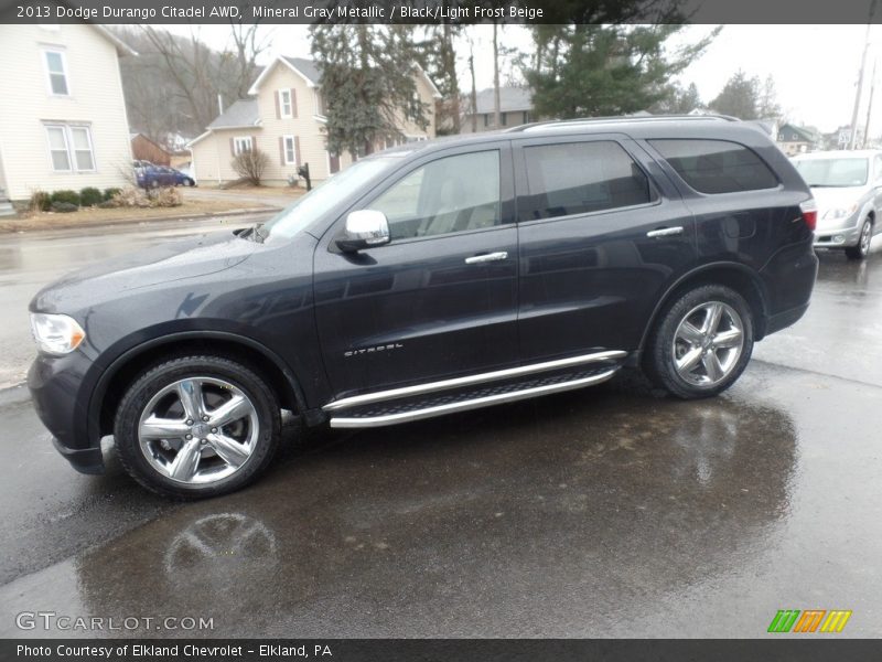 Mineral Gray Metallic / Black/Light Frost Beige 2013 Dodge Durango Citadel AWD