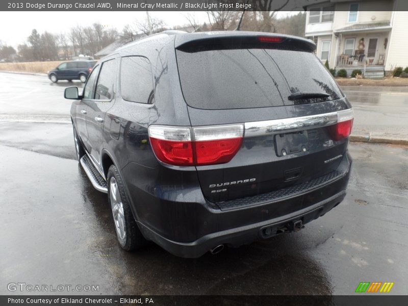 Mineral Gray Metallic / Black/Light Frost Beige 2013 Dodge Durango Citadel AWD