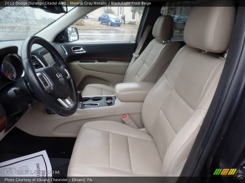 Mineral Gray Metallic / Black/Light Frost Beige 2013 Dodge Durango Citadel AWD