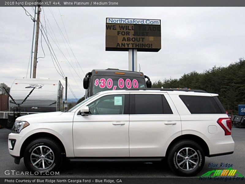 White Platinum / Medium Stone 2018 Ford Expedition XLT 4x4