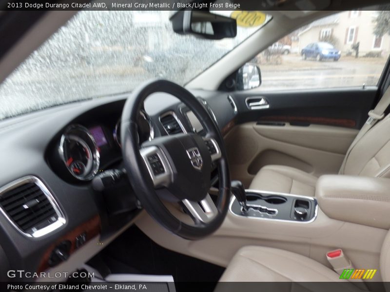 Mineral Gray Metallic / Black/Light Frost Beige 2013 Dodge Durango Citadel AWD