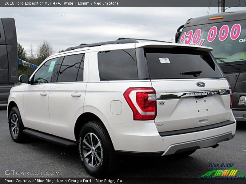 White Platinum / Medium Stone 2018 Ford Expedition XLT 4x4