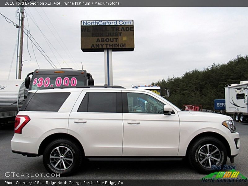 White Platinum / Medium Stone 2018 Ford Expedition XLT 4x4