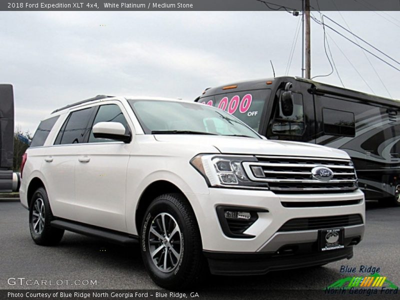 White Platinum / Medium Stone 2018 Ford Expedition XLT 4x4