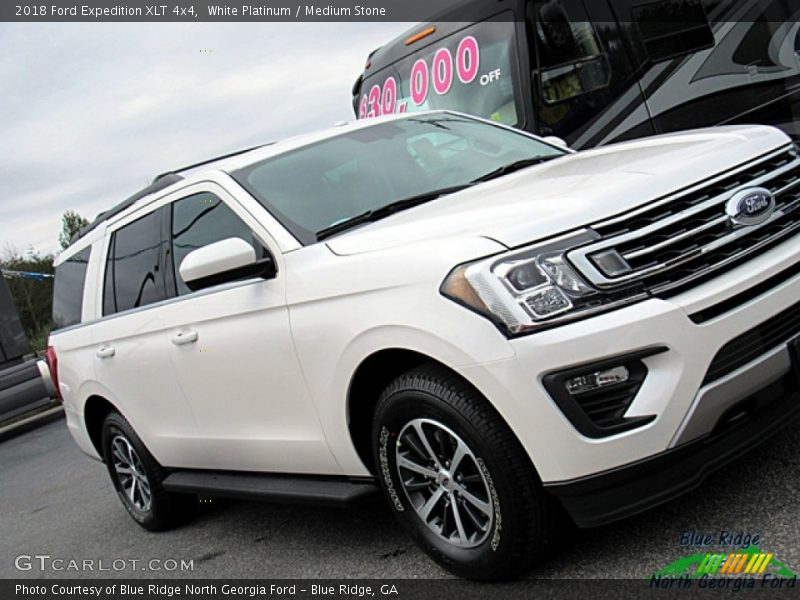 White Platinum / Medium Stone 2018 Ford Expedition XLT 4x4