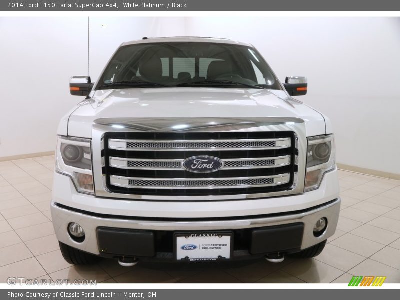 White Platinum / Black 2014 Ford F150 Lariat SuperCab 4x4