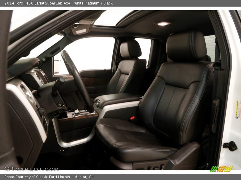 White Platinum / Black 2014 Ford F150 Lariat SuperCab 4x4