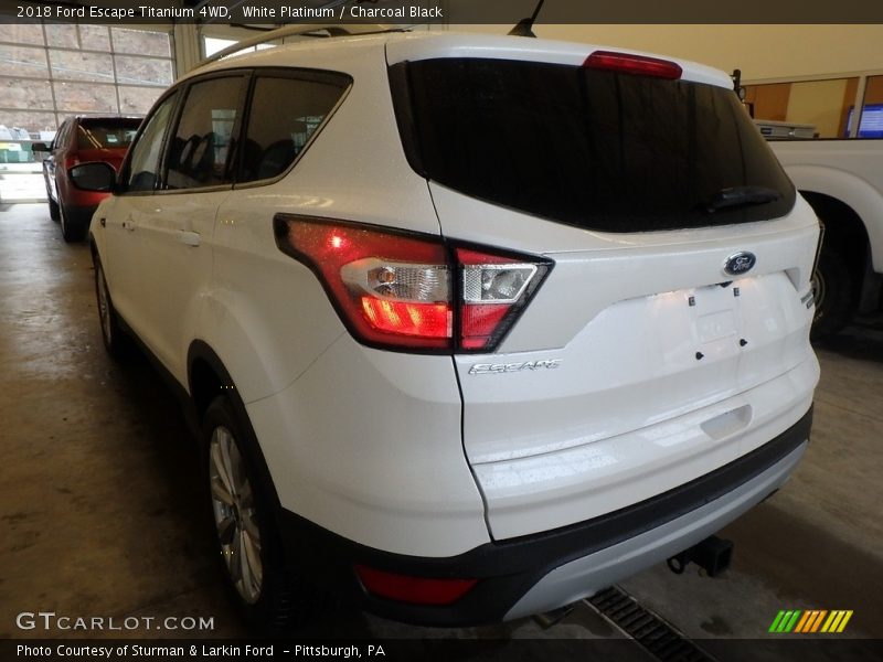 White Platinum / Charcoal Black 2018 Ford Escape Titanium 4WD