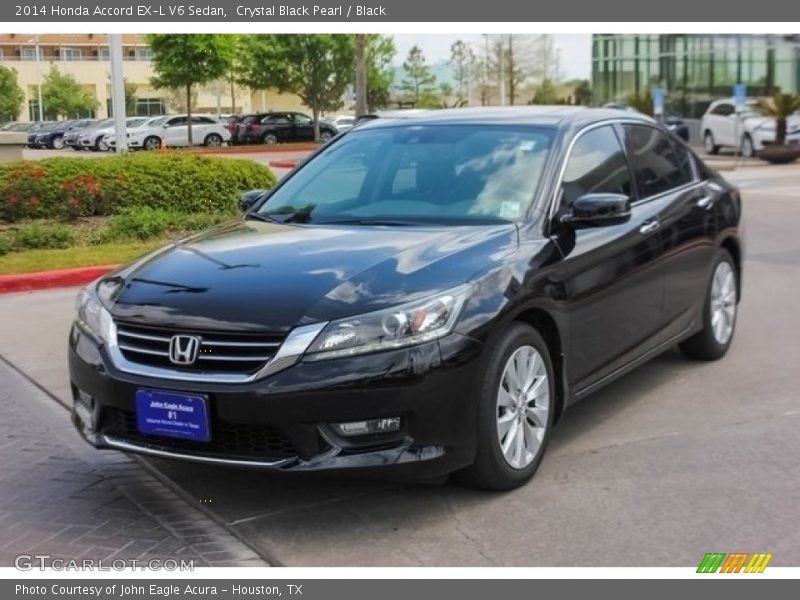 Crystal Black Pearl / Black 2014 Honda Accord EX-L V6 Sedan