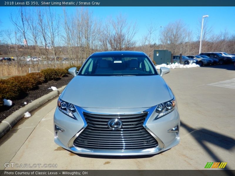 Silver Lining Metallic / Stratus Gray 2018 Lexus ES 350