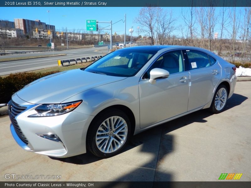 Silver Lining Metallic / Stratus Gray 2018 Lexus ES 350