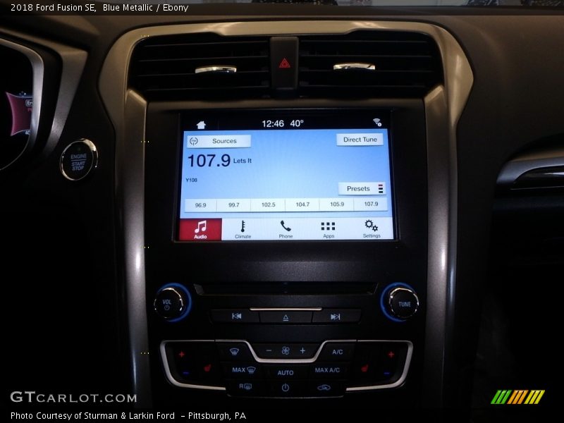 Blue Metallic / Ebony 2018 Ford Fusion SE