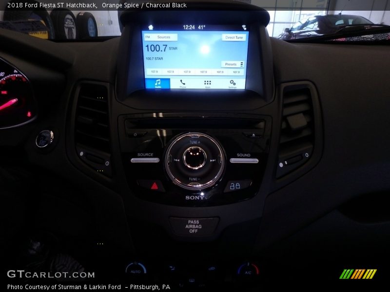 Orange Spice / Charcoal Black 2018 Ford Fiesta ST Hatchback