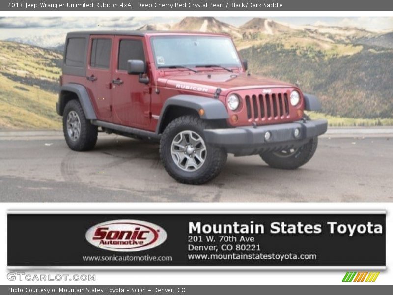Deep Cherry Red Crystal Pearl / Black/Dark Saddle 2013 Jeep Wrangler Unlimited Rubicon 4x4