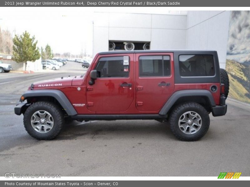 Deep Cherry Red Crystal Pearl / Black/Dark Saddle 2013 Jeep Wrangler Unlimited Rubicon 4x4