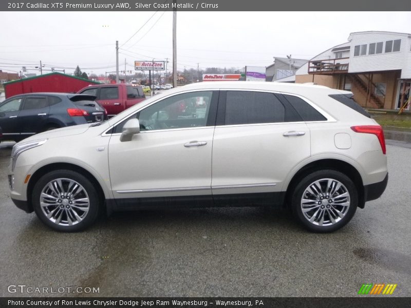 Silver Coast Metallic / Cirrus 2017 Cadillac XT5 Premium Luxury AWD